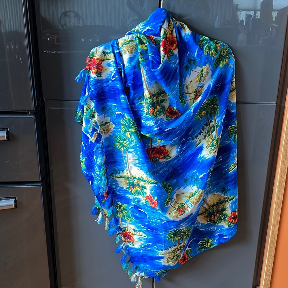 Rima Beach wear Hawaiian print Sarong / pareo beach wrap tropical tiki 🌴🌺🌴